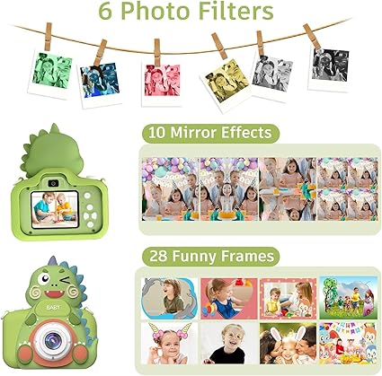 Kids Camera Dinosaur Toddler Digital Camera Boys Girls Childrens